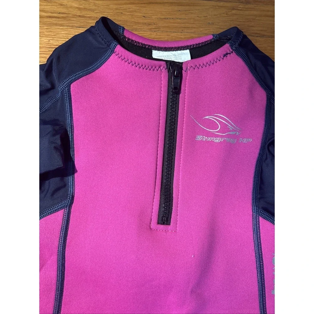 Aqua Sphere Stingray HP Thermo Guard Wetsuit Size 2 Long Sleeve Pink/Blue